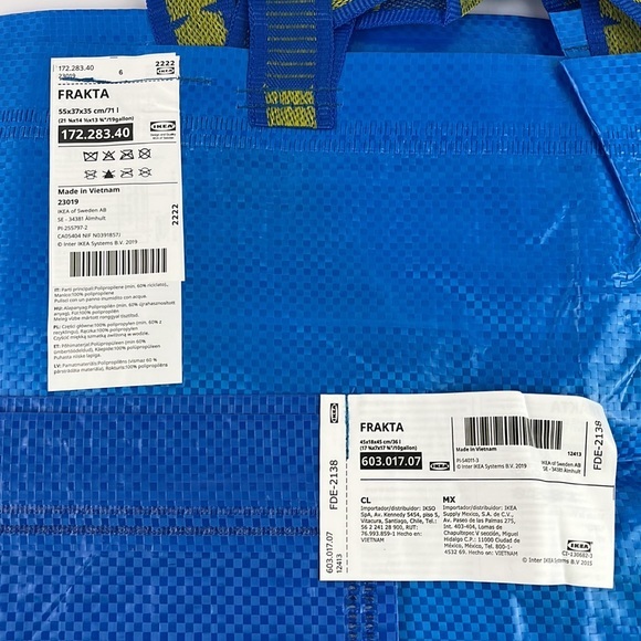 5 New IKEA FRAKTA BAGS + FREE GIFT - Picture 9 of 10